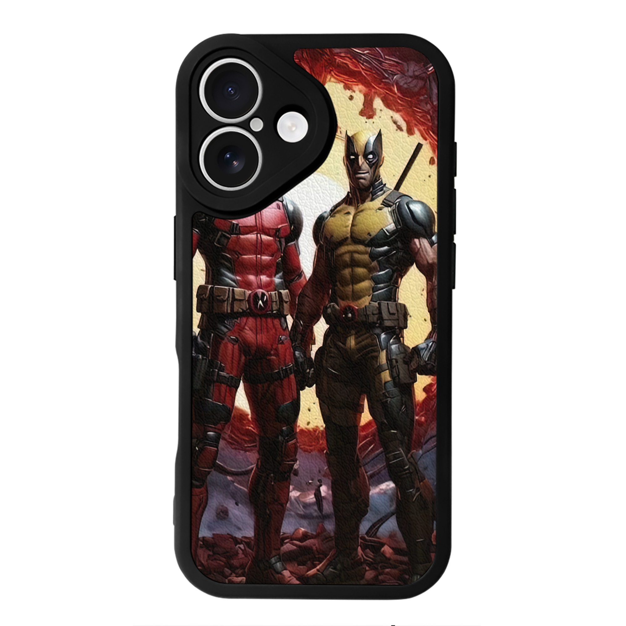 （画像用） Deadpool デッドプール 【iPhone 16シリーズ対応】シリコンスマホケース（レザー調） 材質：シリコン
